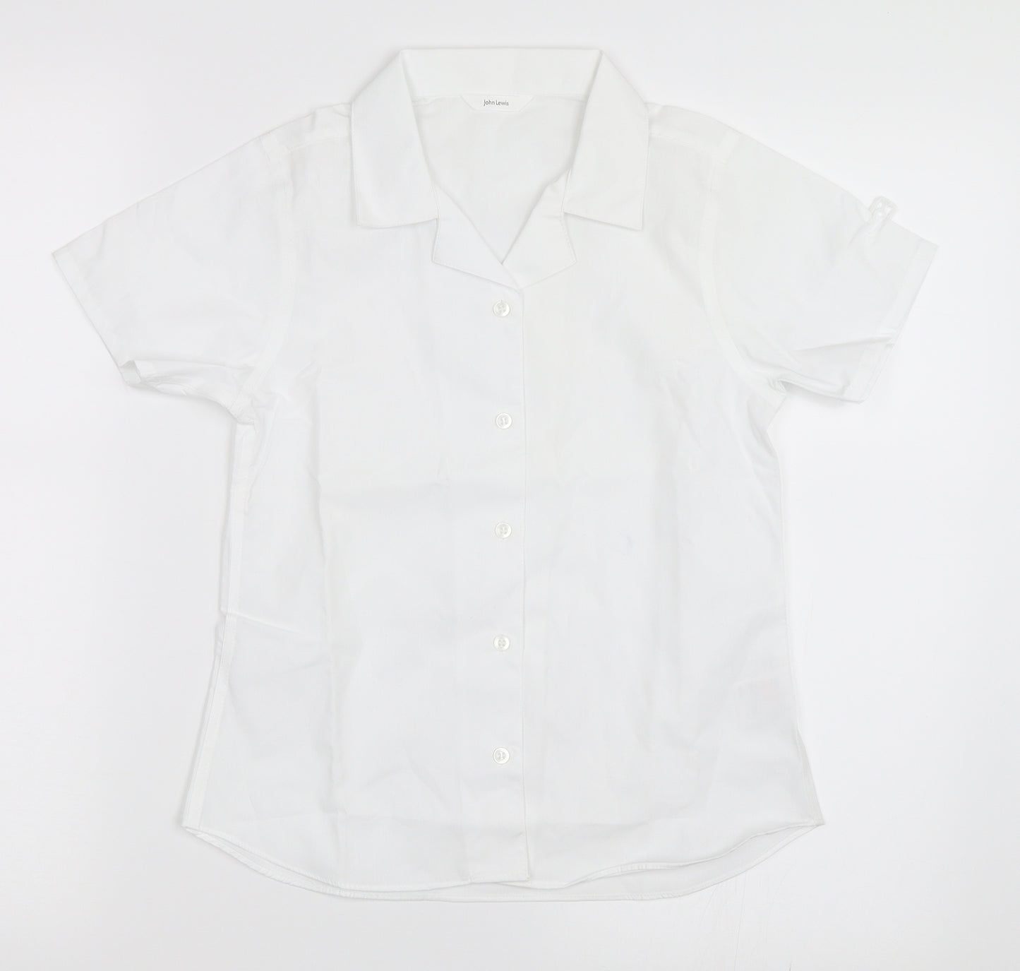 John Lewis Girls White   Basic Button-Up Size 10 Years  - School shirt