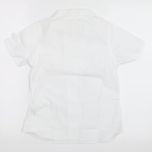 John Lewis Girls White   Basic Button-Up Size 10 Years  - School shirt