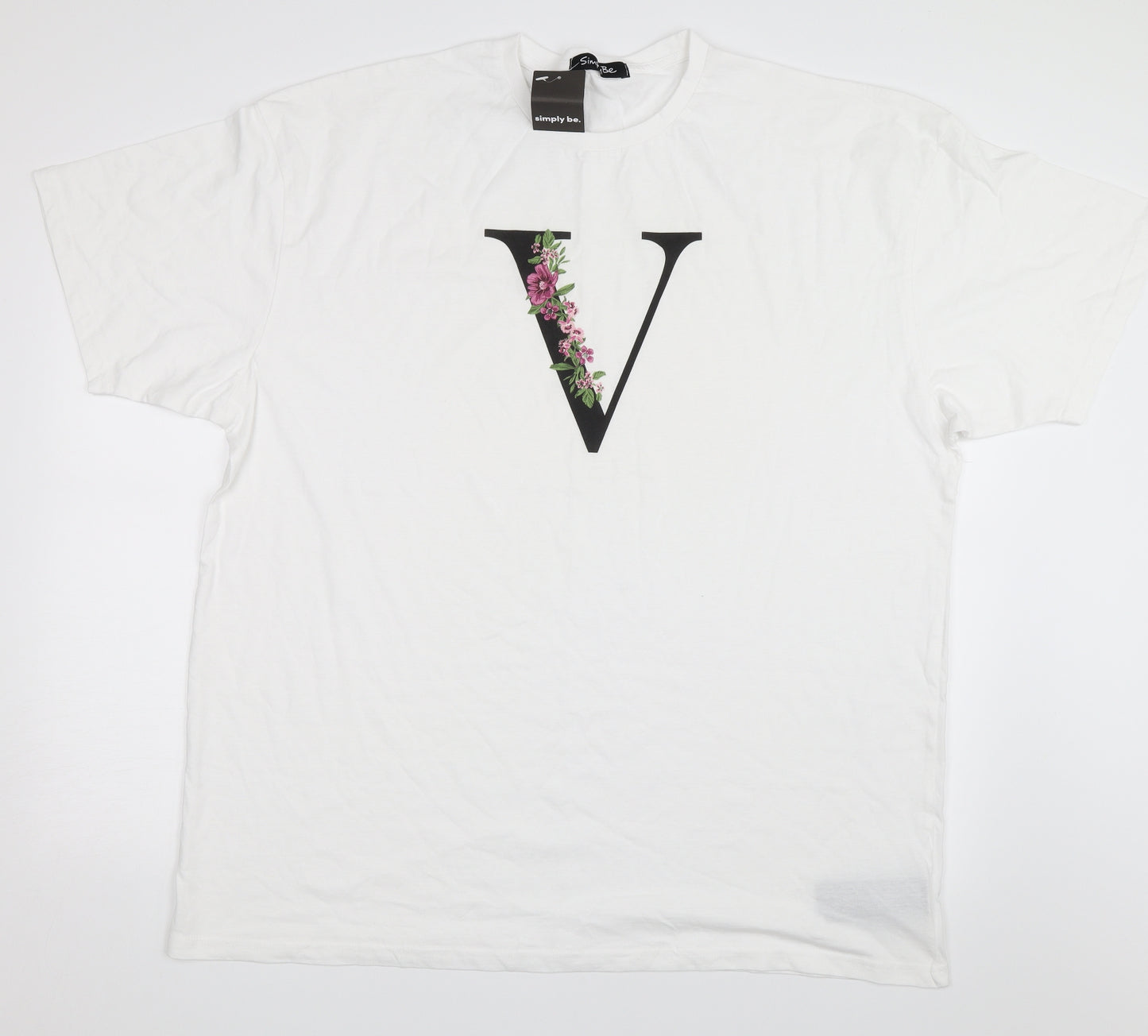 Simply Be Womens White   Basic T-Shirt Size M