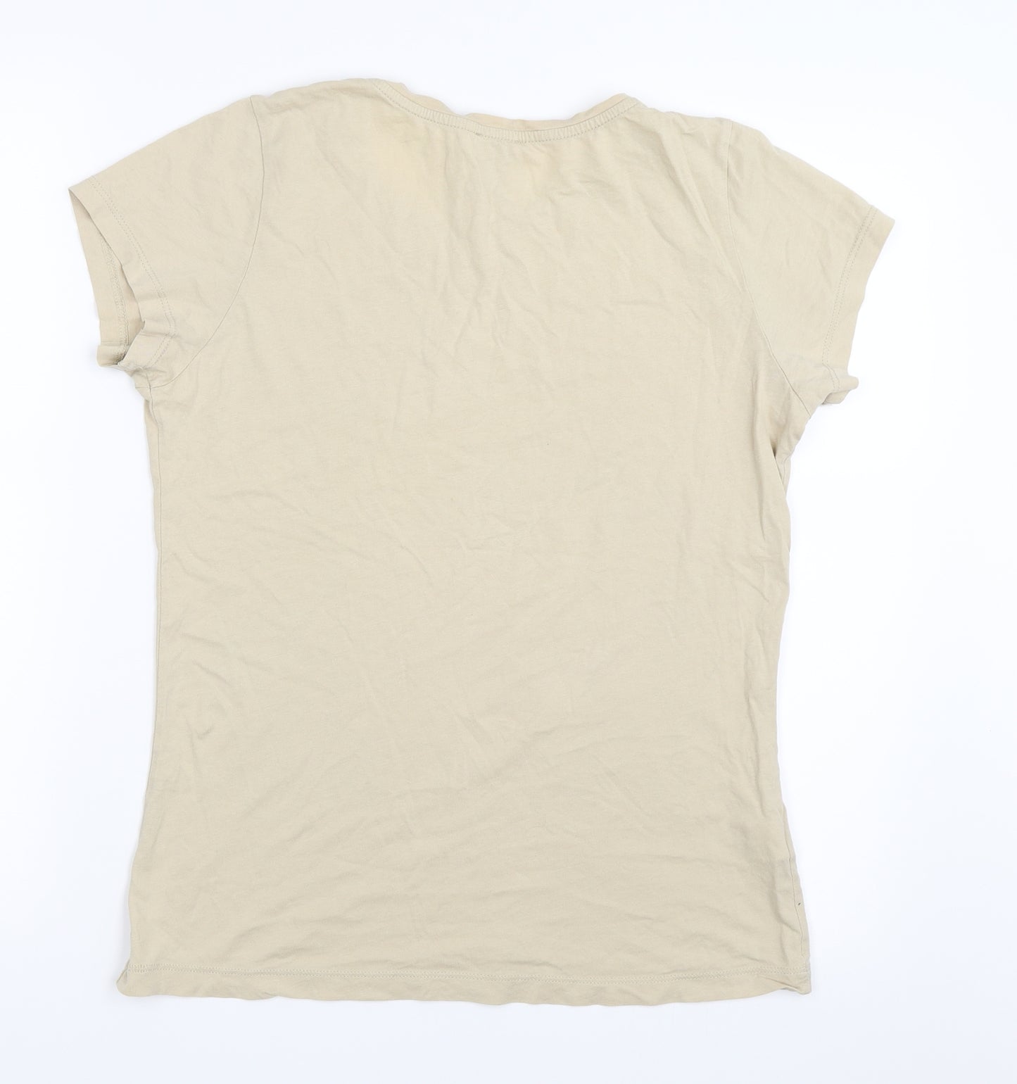 MNG  Womens Beige   Basic T-Shirt Size L