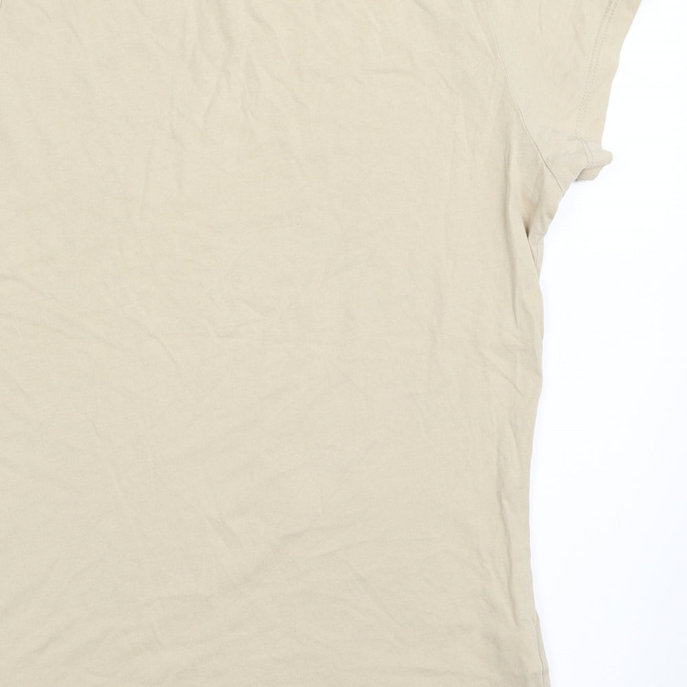MNG  Womens Beige   Basic T-Shirt Size L