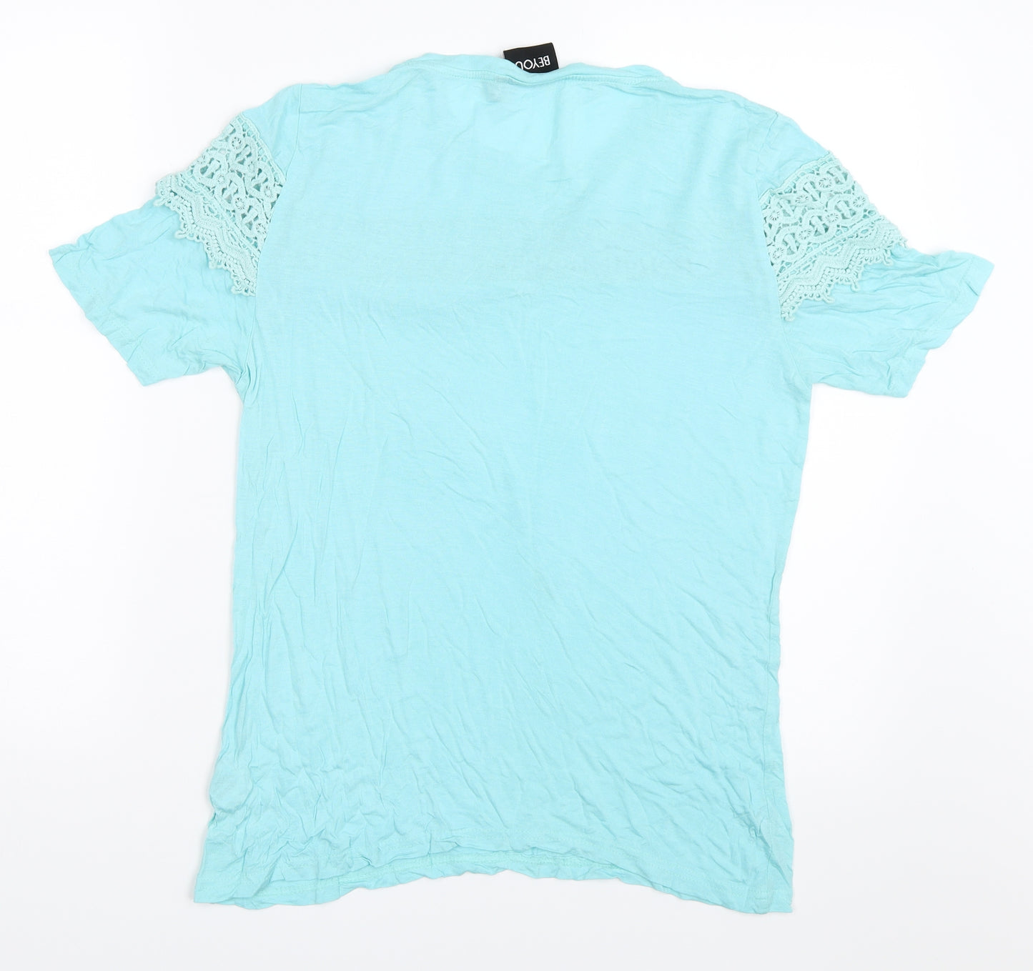 BeYou Womens Blue   Basic T-Shirt Size 12