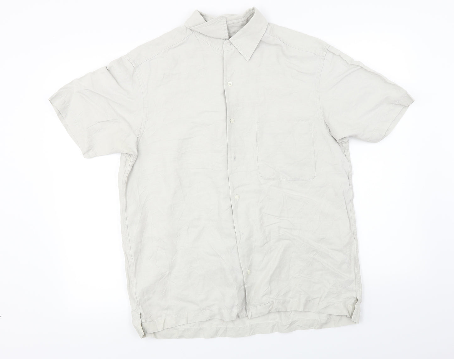 inspired by italy Mens Grey    Button-Up Size M