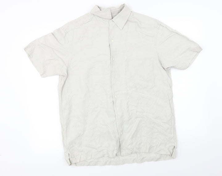 inspired by italy Mens Grey    Button-Up Size M