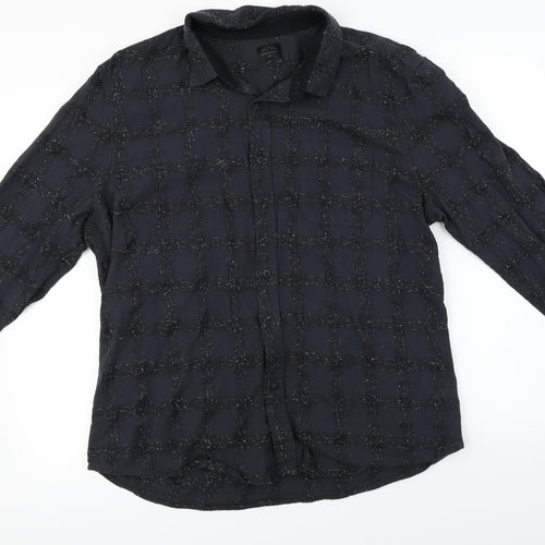 Authentic Casual Wear   Mens Black    Button-Up Size XL