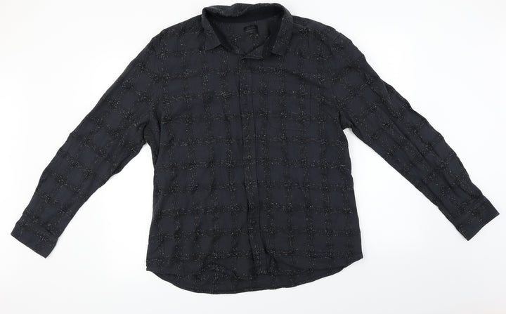 Authentic Casual Wear   Mens Black    Button-Up Size XL
