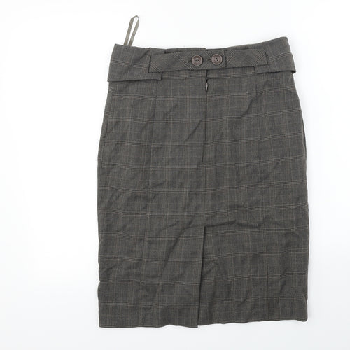 Preworn  Womens Brown Check  Bandage Skirt Size 30 in