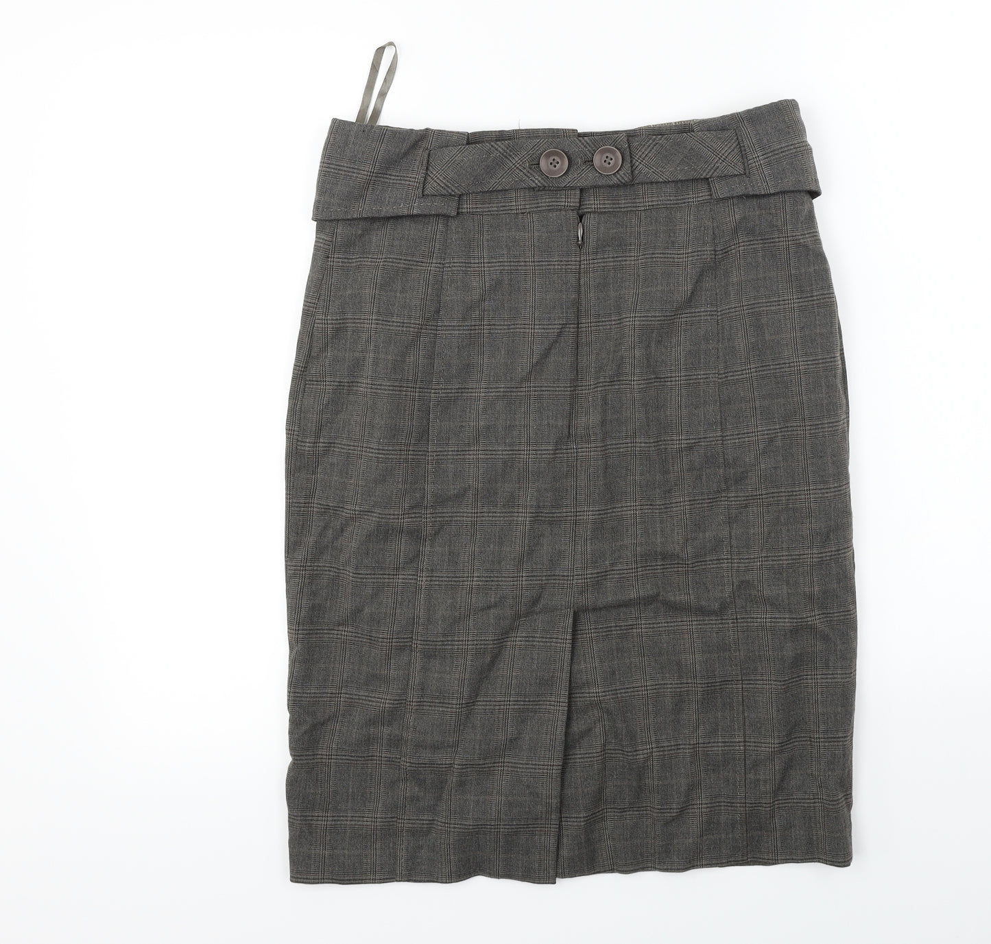 Preworn  Womens Brown Check  Bandage Skirt Size 30 in