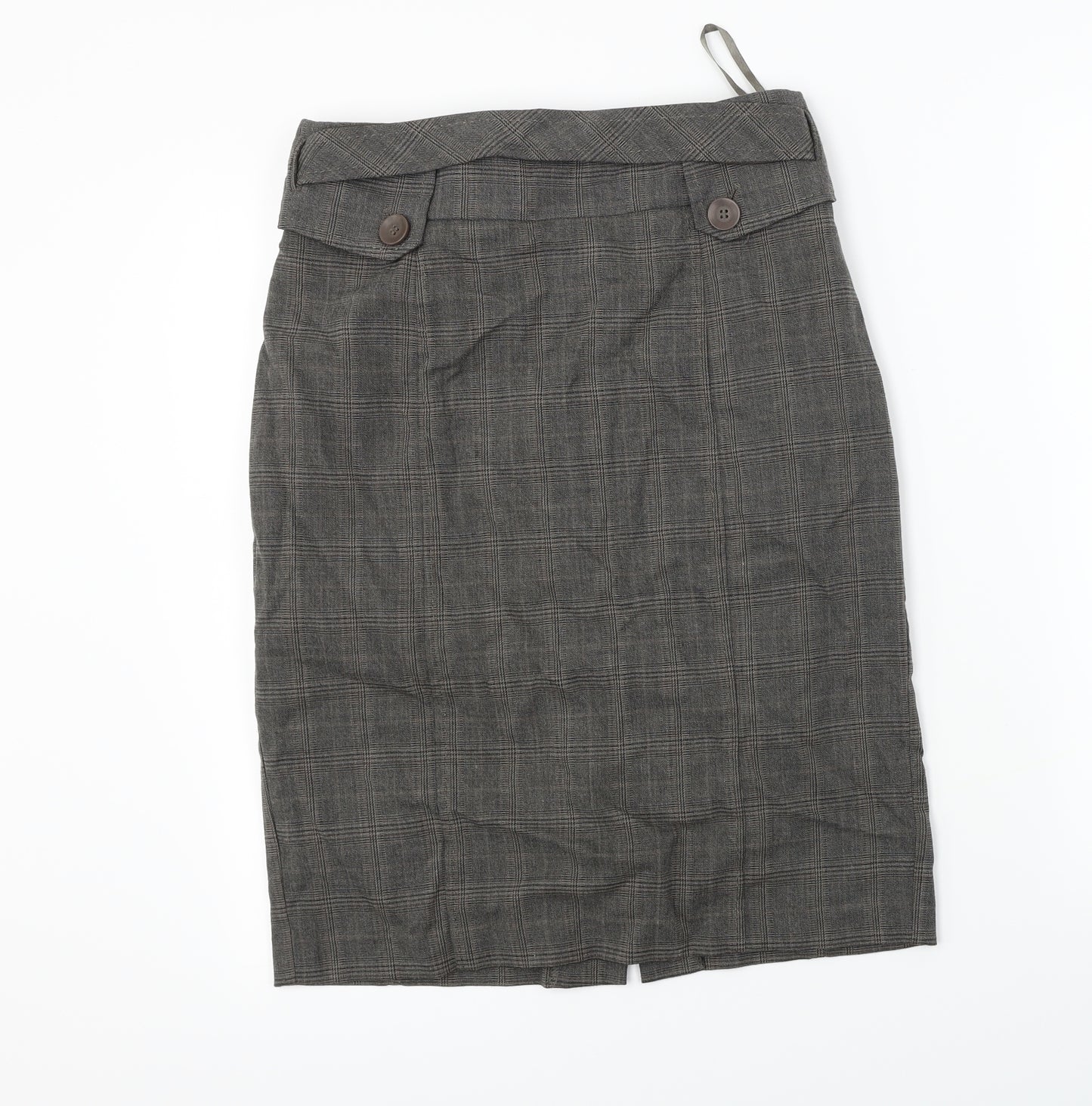 Preworn  Womens Brown Check  Bandage Skirt Size 30 in