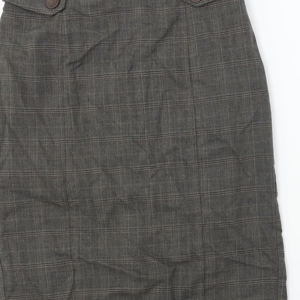 Preworn  Womens Brown Check  Bandage Skirt Size 30 in