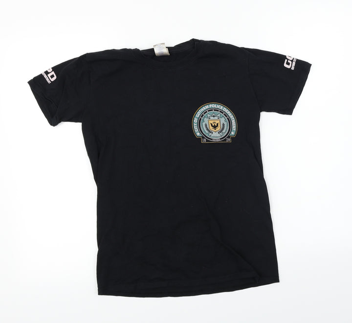 Gildan Mens Black T-Shirt Size S