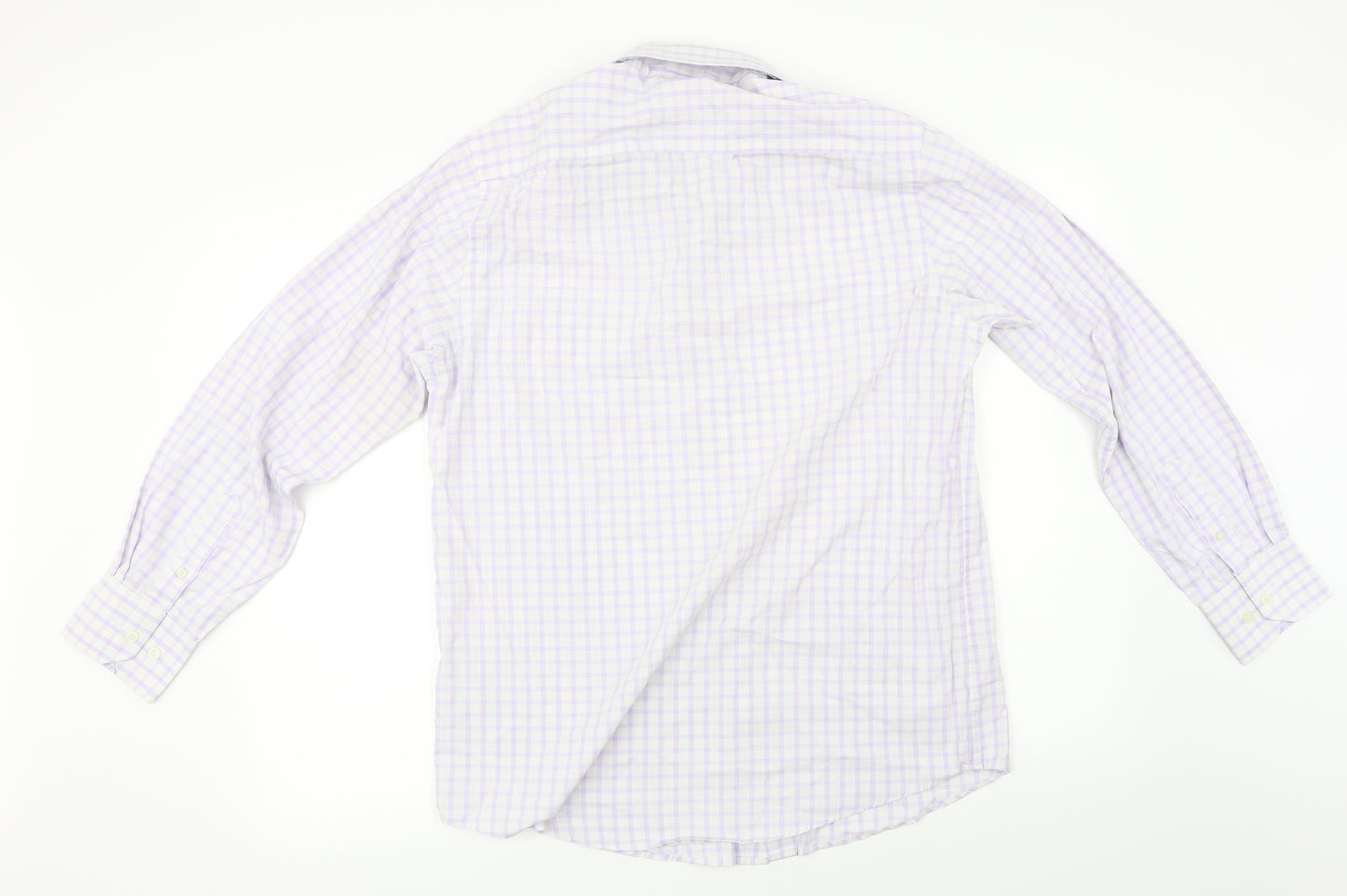 Preworn  Mens Purple Check   Button-Up Size L