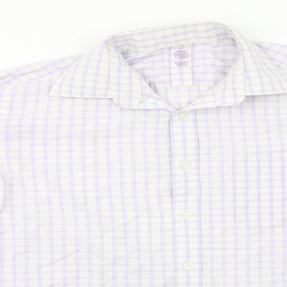 Preworn  Mens Purple Check   Button-Up Size L