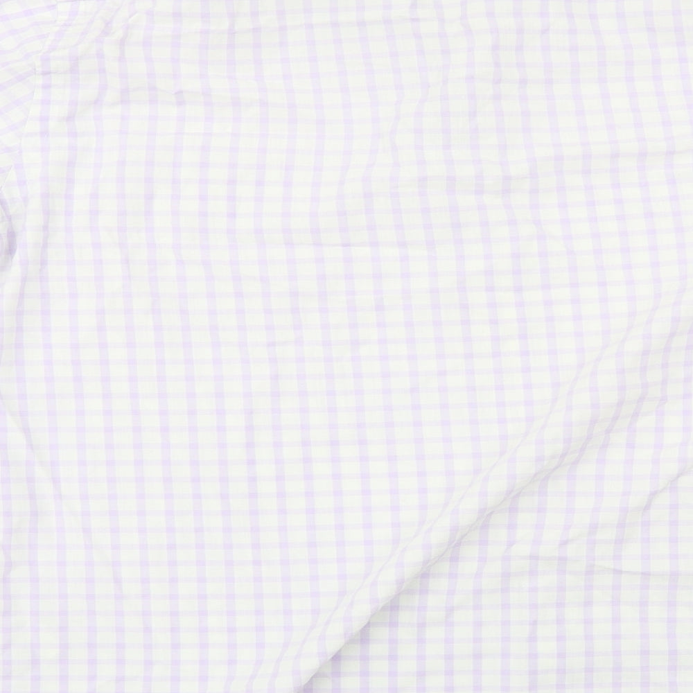 Preworn  Mens Purple Check   Button-Up Size L