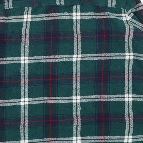 Atmosphere  Womens Green Check  Basic Button-Up Size 8