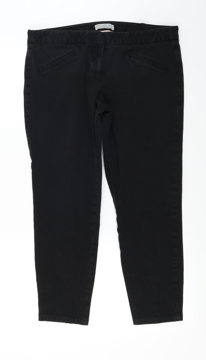 ultra skinny Womens Black Straight Jeans Size 14 L24 in