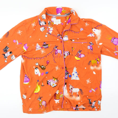MAKE TIME TO DREAM  Womens Orange   Basic Button-Up Size M