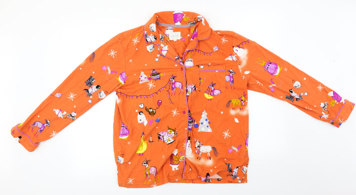 MAKE TIME TO DREAM  Womens Orange   Basic Button-Up Size M