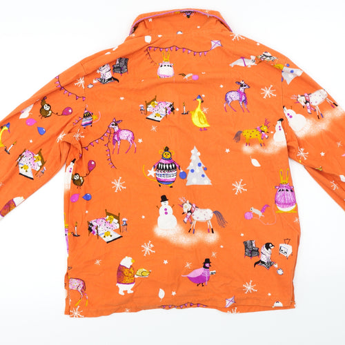 MAKE TIME TO DREAM  Womens Orange   Basic Button-Up Size M