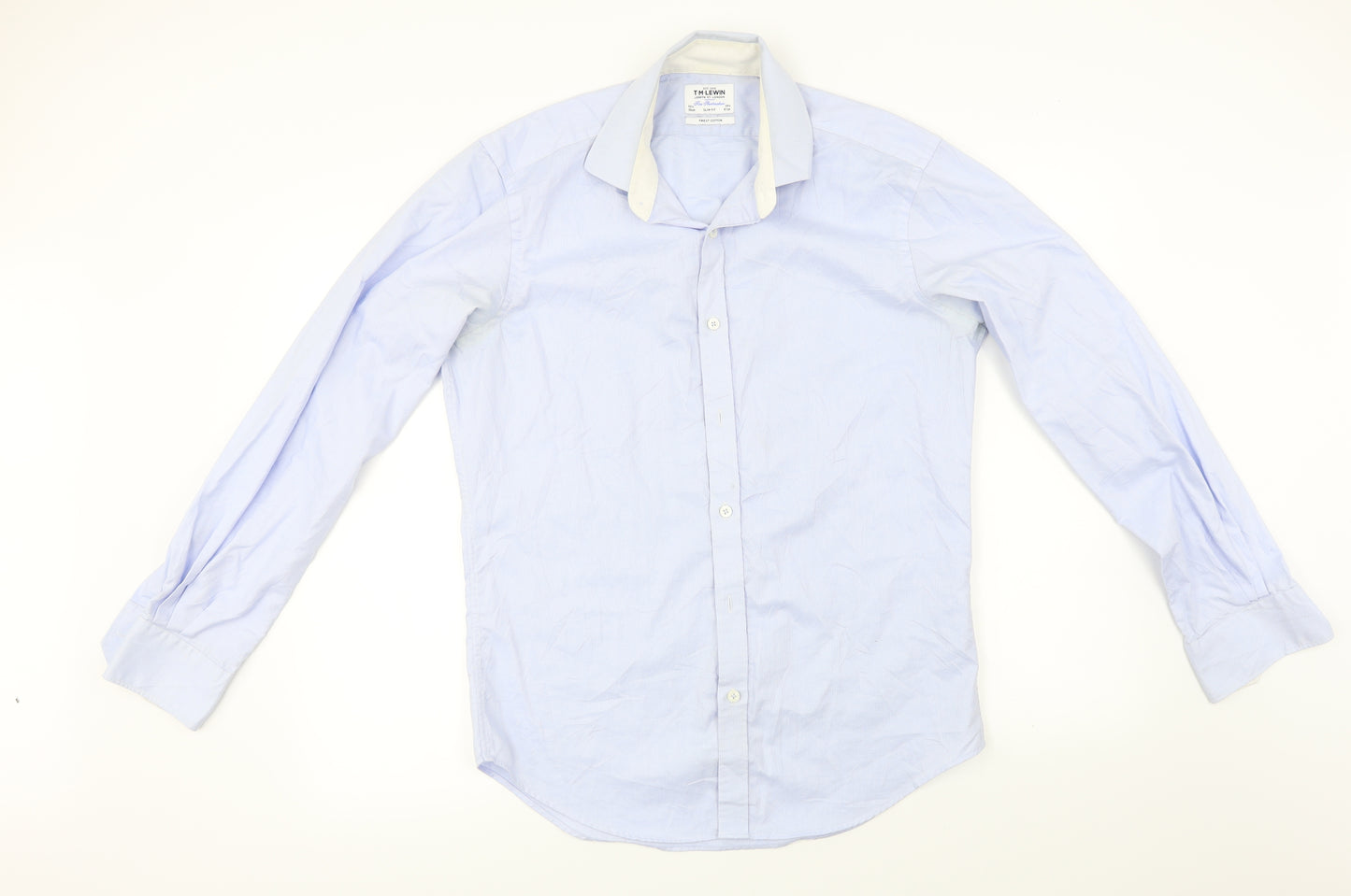 TM Lewin   Mens Blue    Dress Shirt Size M