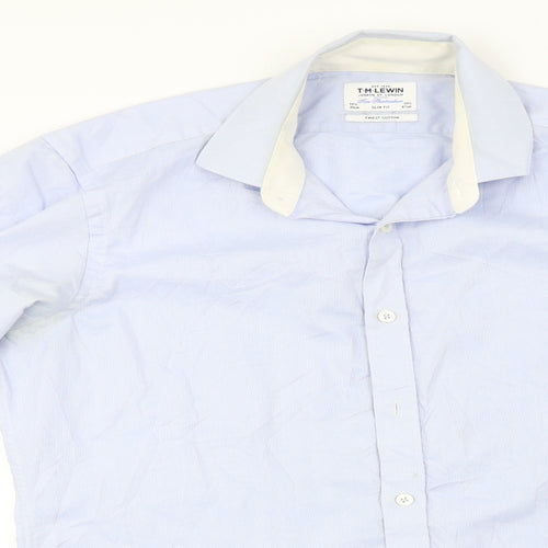 TM Lewin   Mens Blue    Dress Shirt Size M