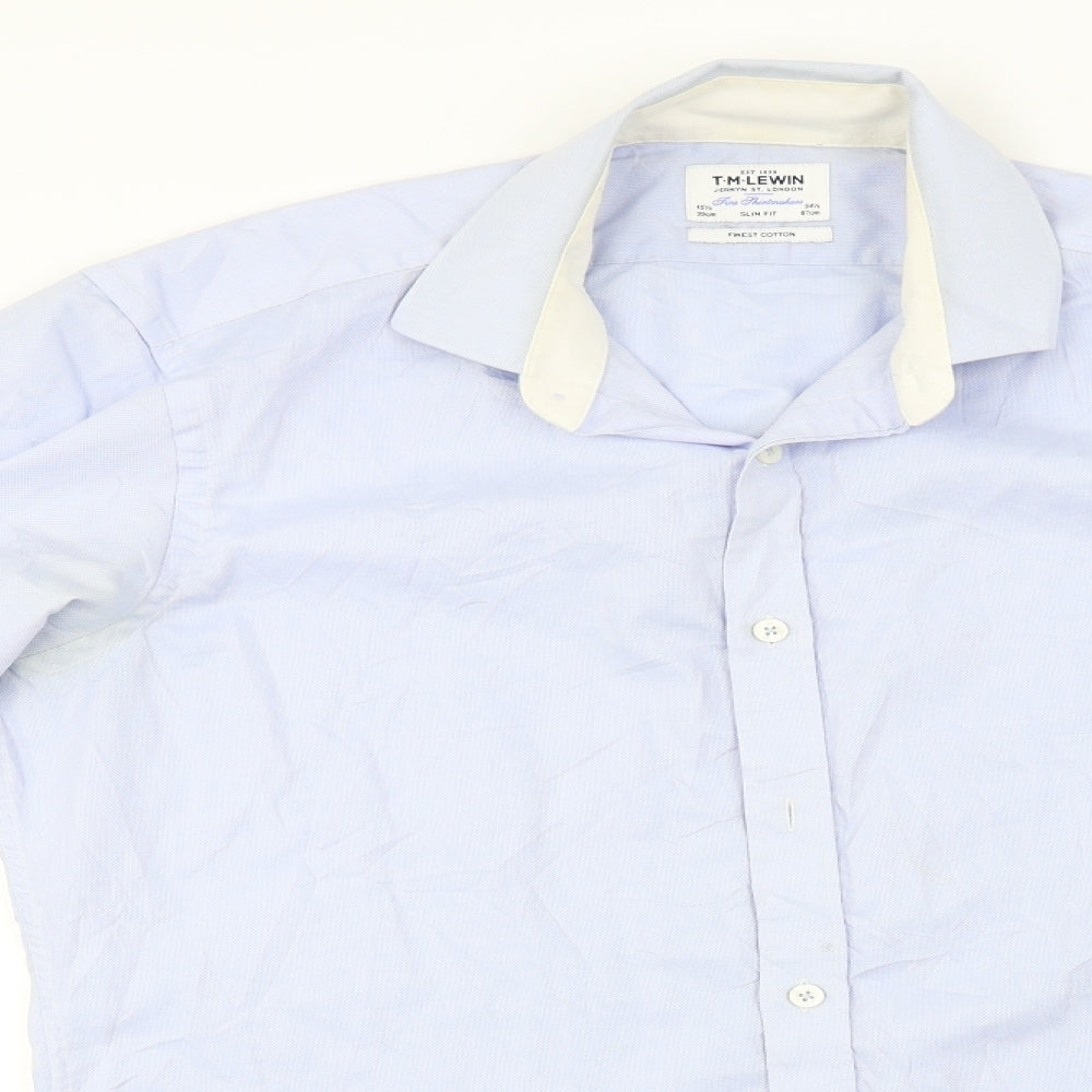 TM Lewin   Mens Blue    Dress Shirt Size M