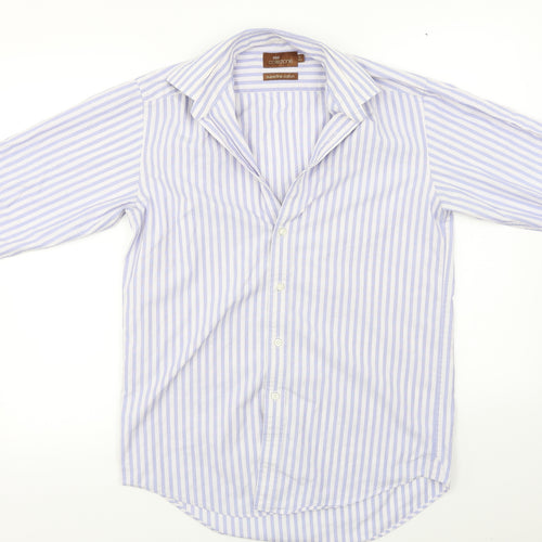 Marks and Spencer  Mens Blue Striped   Dress Shirt Size M