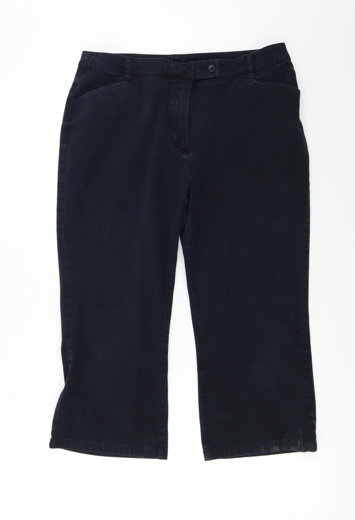 Marks and Spencer  Womens Blue   Trousers  Size 18 L21 in