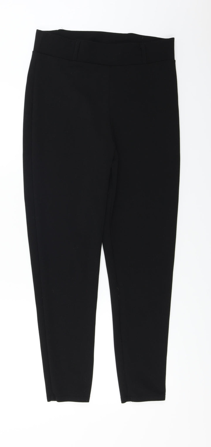 PRETTYLITTLETHING Womens Black   Trousers  Size 12 L24 in