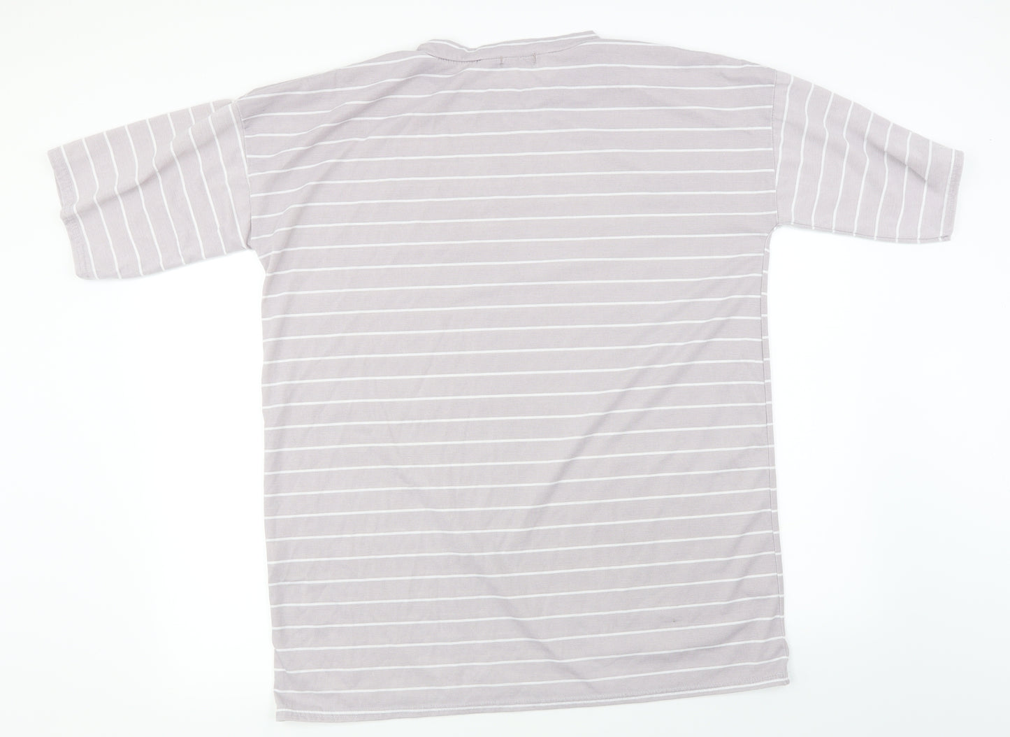 PRETTYLITTLETHING  Womens Green Striped  Basic T-Shirt Size 12
