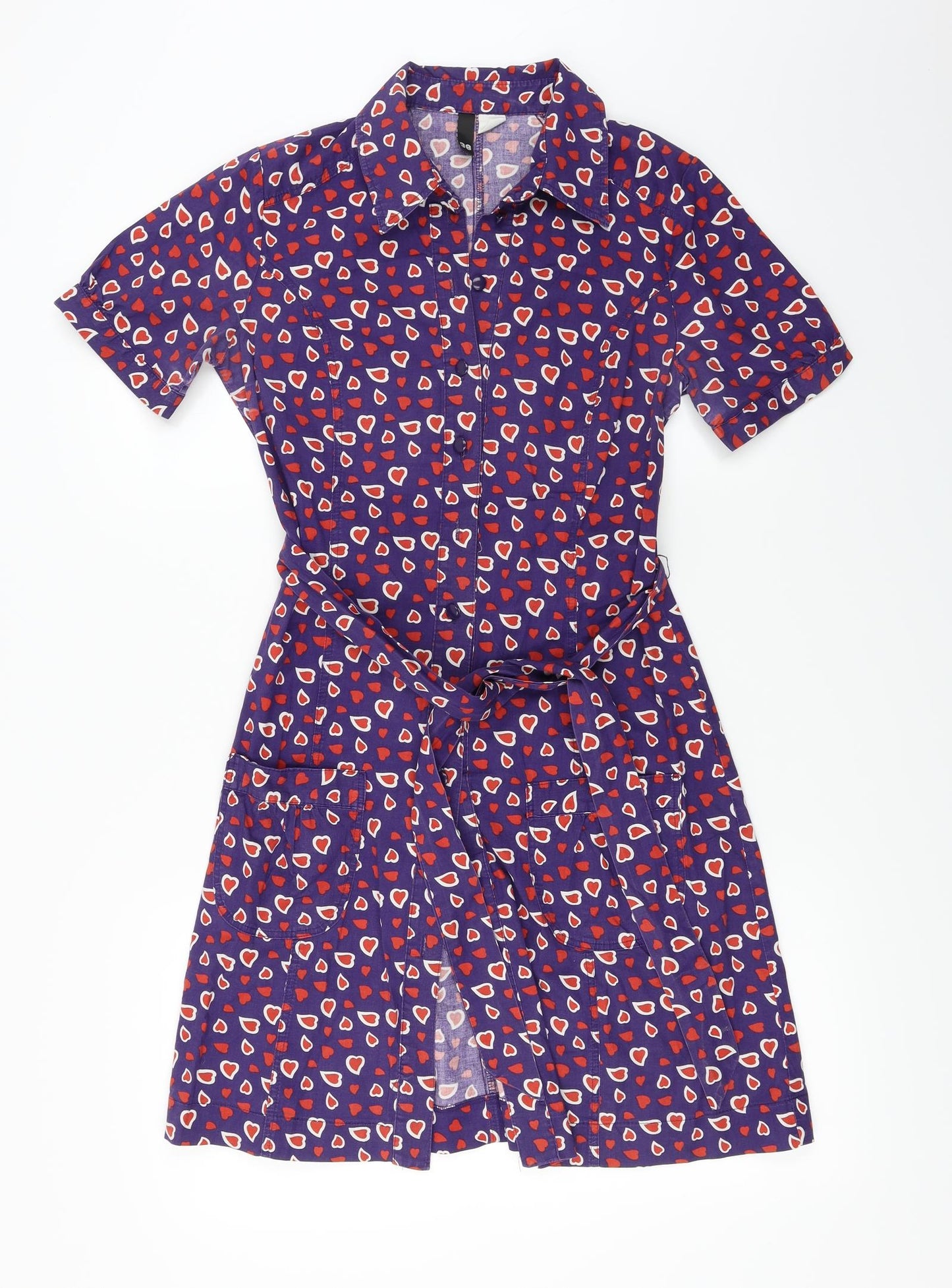 H&M  Womens Purple Animal Print  A-Line  Size 10