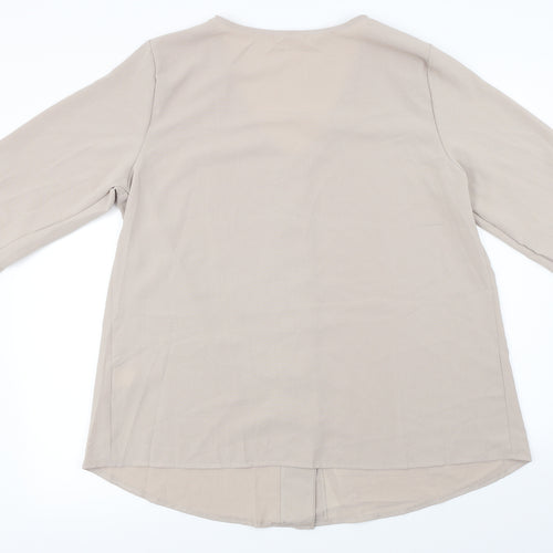 Preworn  Womens Beige   Basic Blouse Size 2XL