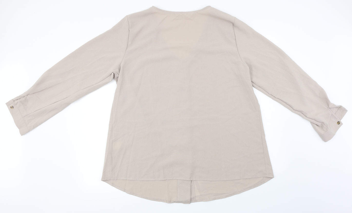 Preworn  Womens Beige   Basic Blouse Size 2XL