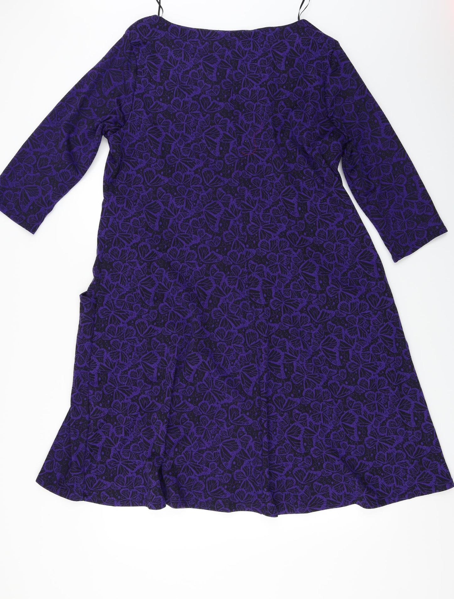 M&Co  Womens Purple Floral  A-Line  Size 20