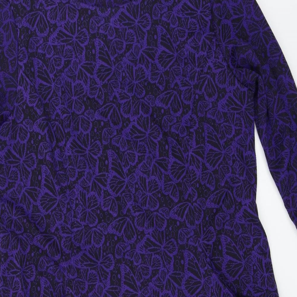 M&Co  Womens Purple Floral  A-Line  Size 20