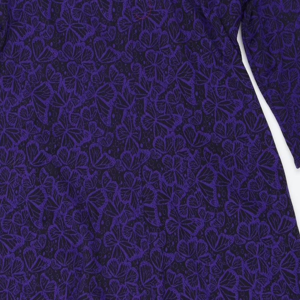 M&Co  Womens Purple Floral  A-Line  Size 20