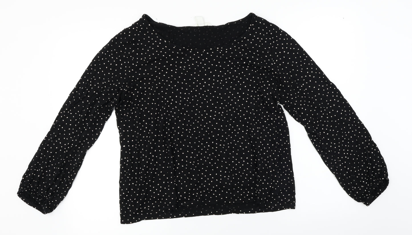 H&M  Womens Black   Basic Blouse Size L
