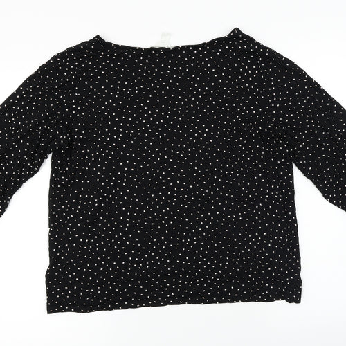 H&M  Womens Black   Basic Blouse Size L