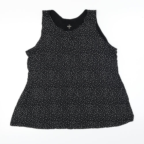 The Basics  Womens Black Polka Dot  Basic T-Shirt Size M