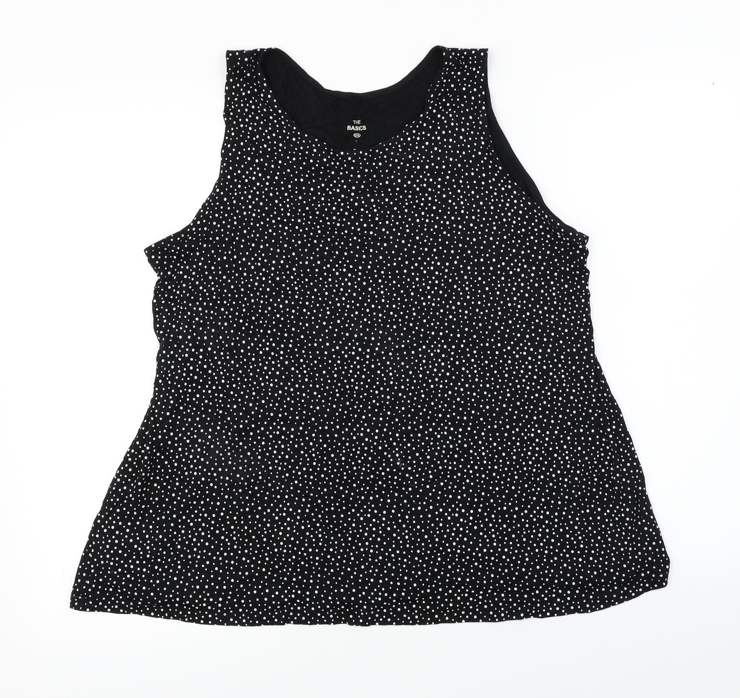 The Basics  Womens Black Polka Dot  Basic T-Shirt Size M