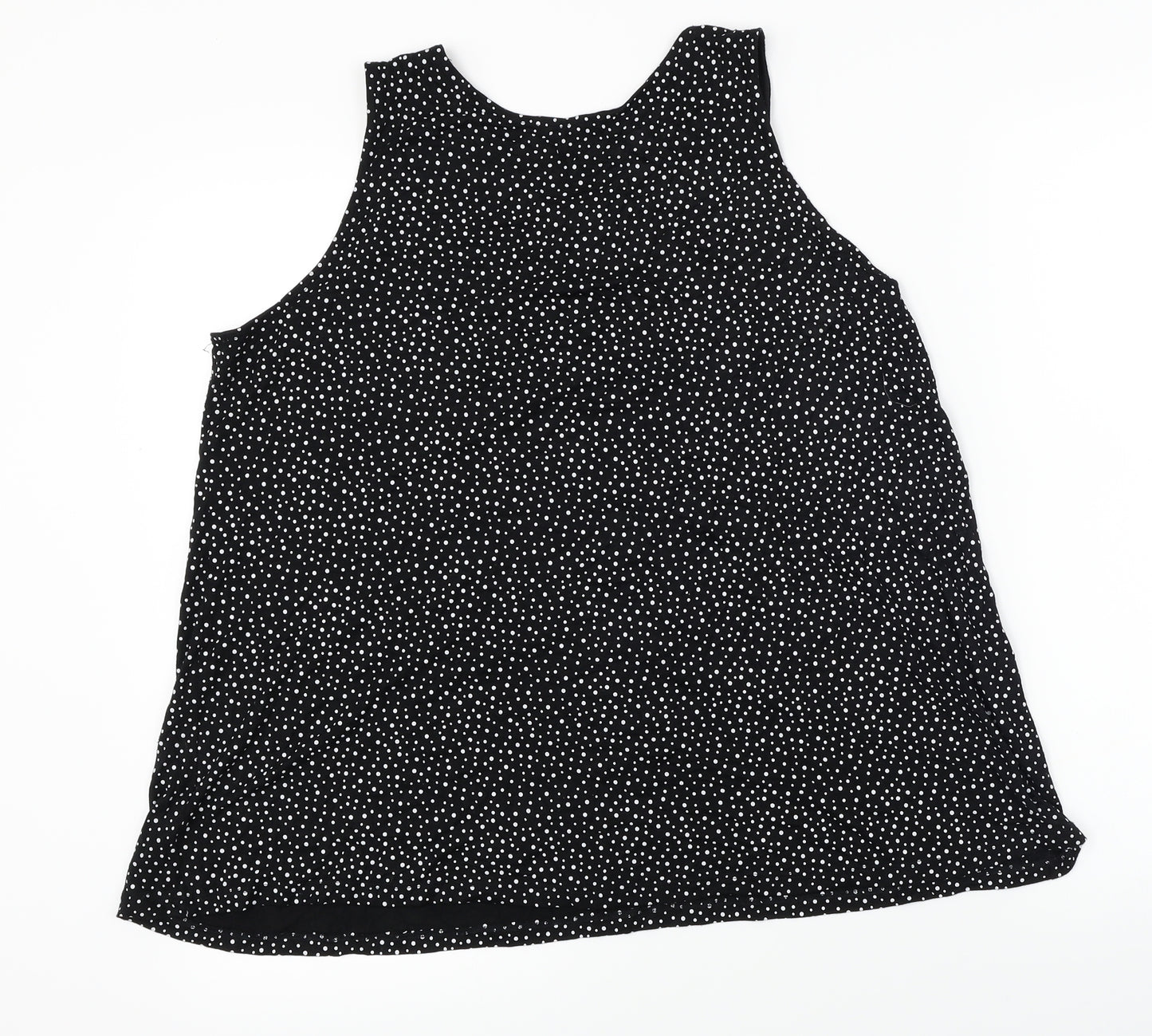 The Basics  Womens Black Polka Dot  Basic T-Shirt Size M