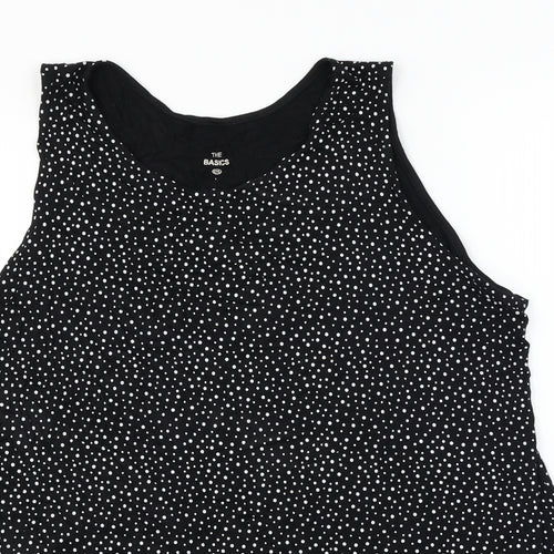 The Basics  Womens Black Polka Dot  Basic T-Shirt Size M
