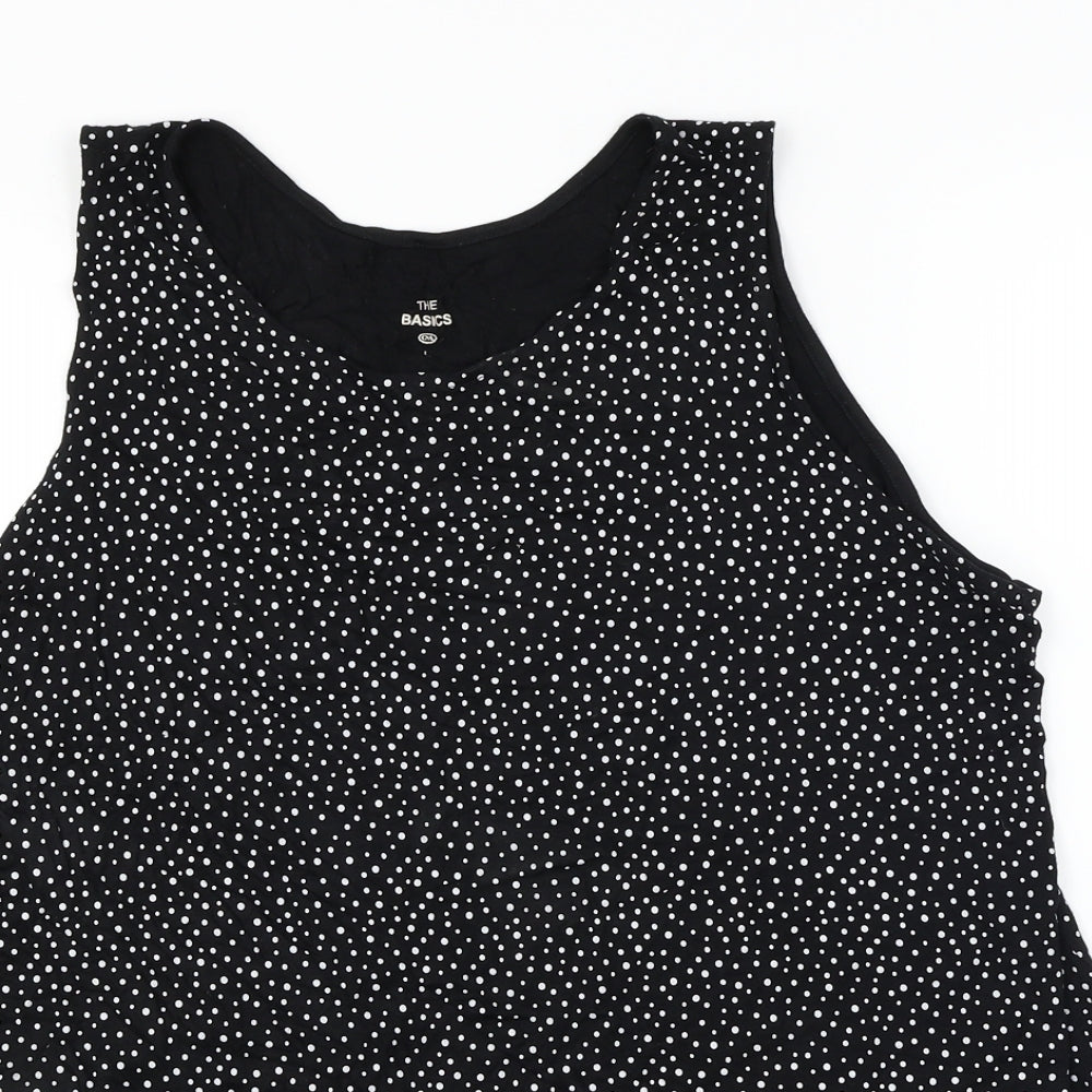 The Basics  Womens Black Polka Dot  Basic T-Shirt Size M