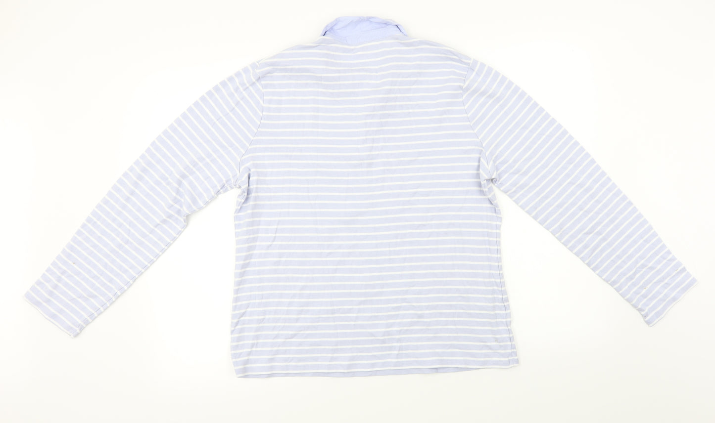 Laura Ashley  Womens Blue Striped  Basic Polo Size 18