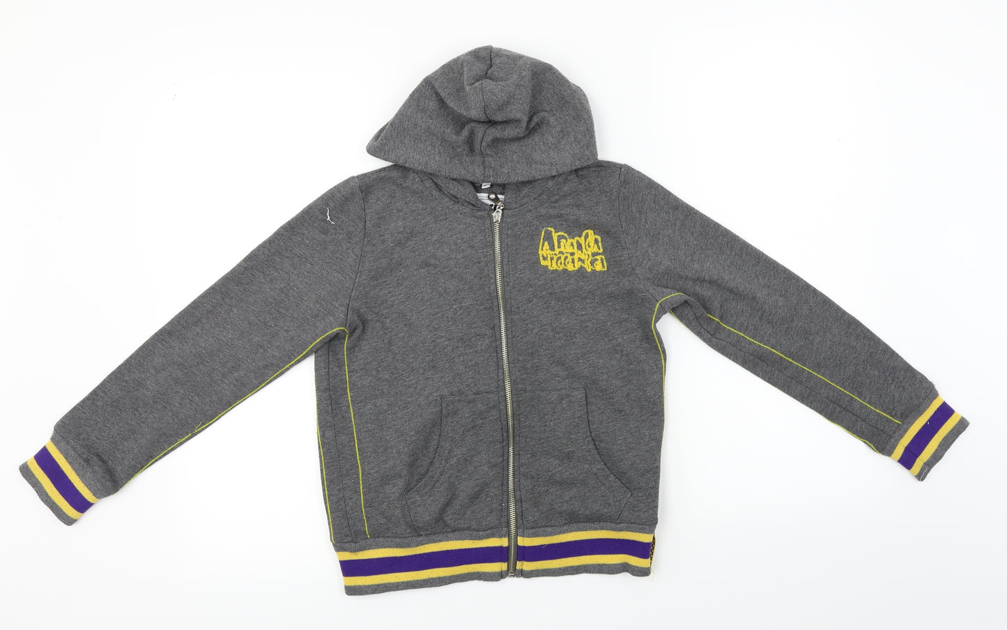 timless legend Boys Grey   Full Zip Hoodie Size 8 Years