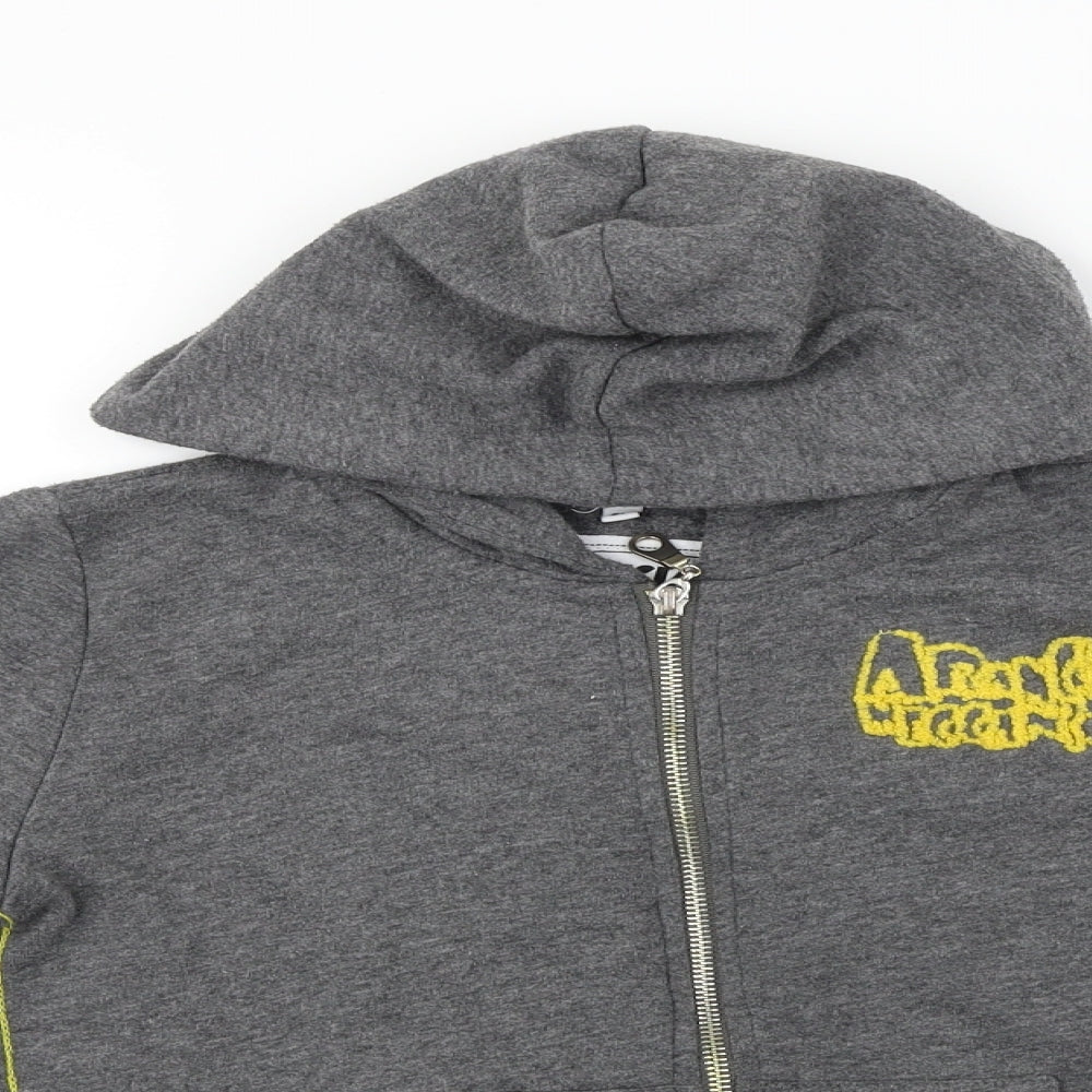 timless legend Boys Grey   Full Zip Hoodie Size 8 Years