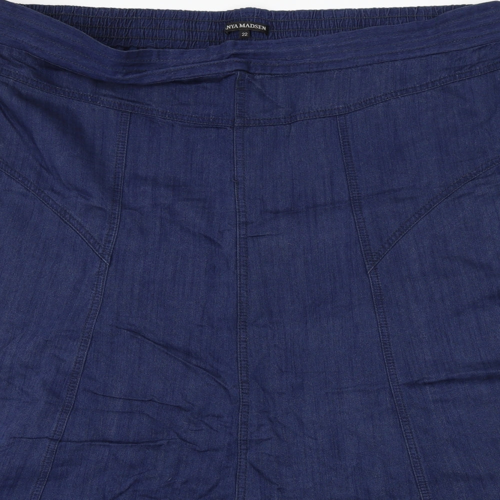 Anya Madsen  Womens Blue   A-Line Skirt Size 22