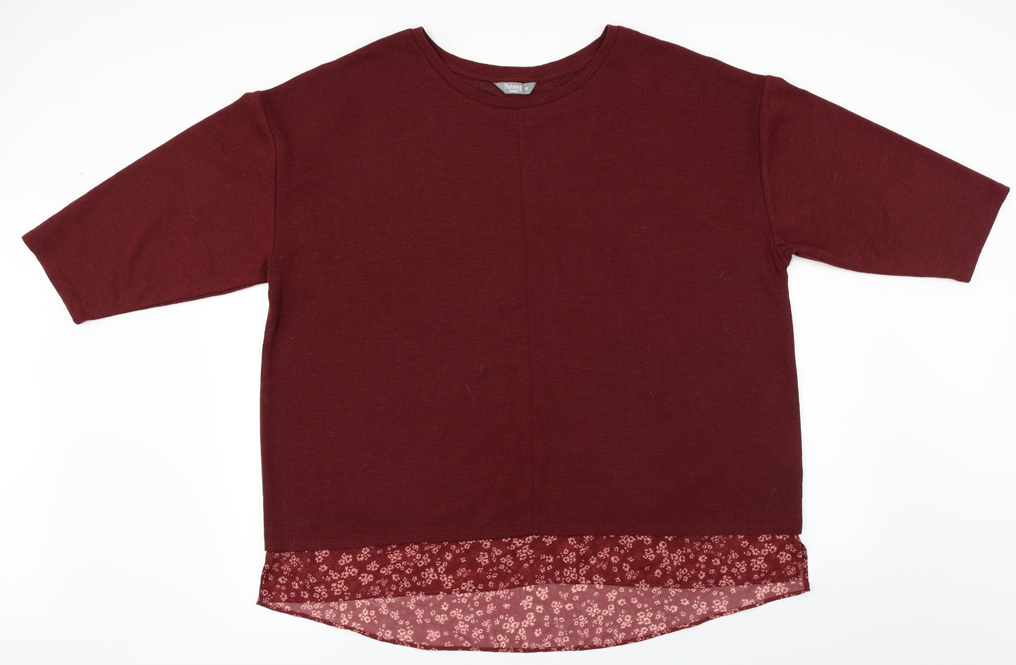 Nutmeg  Womens Red   Pullover Jumper Size 22