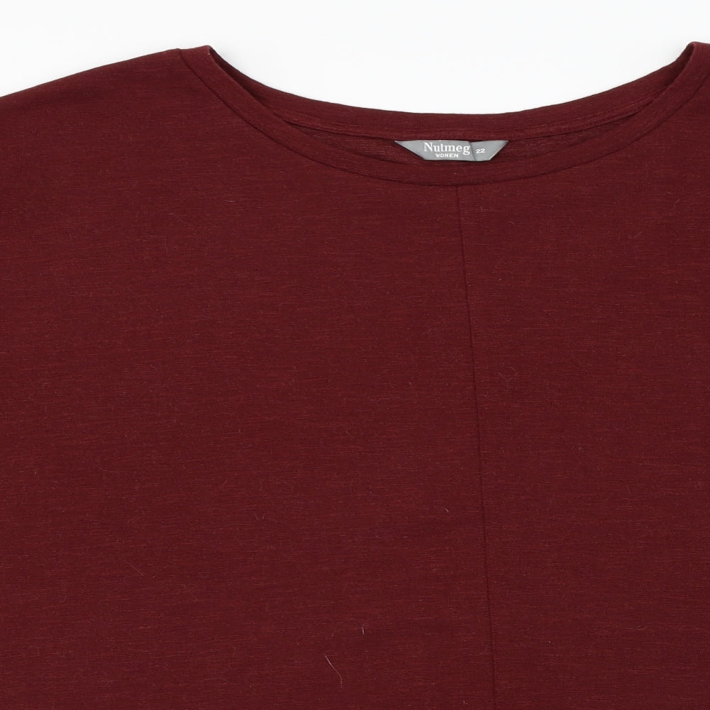 Nutmeg  Womens Red   Pullover Jumper Size 22