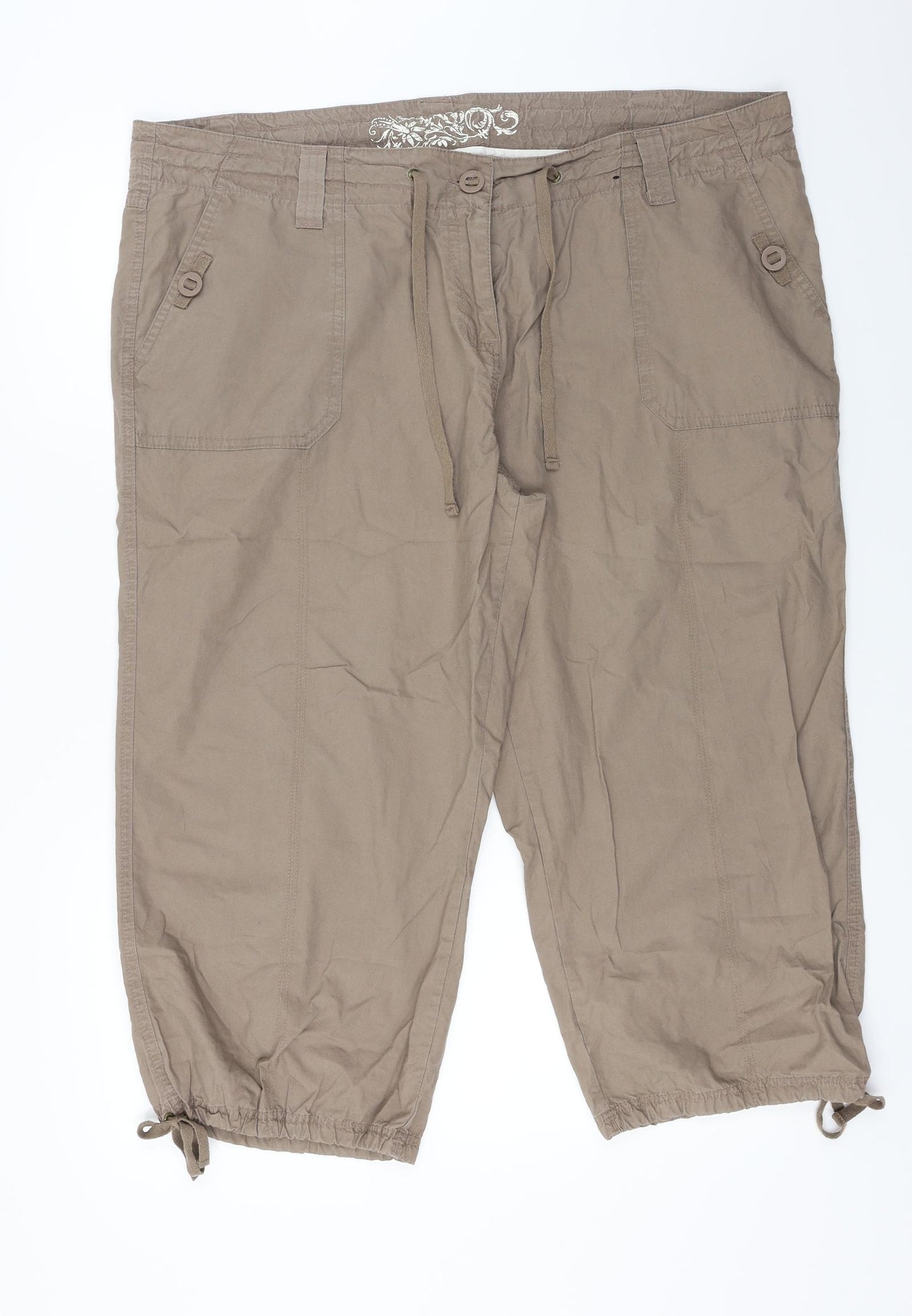 Dorothy Perkins  Womens Brown   Cropped Trousers Size 20